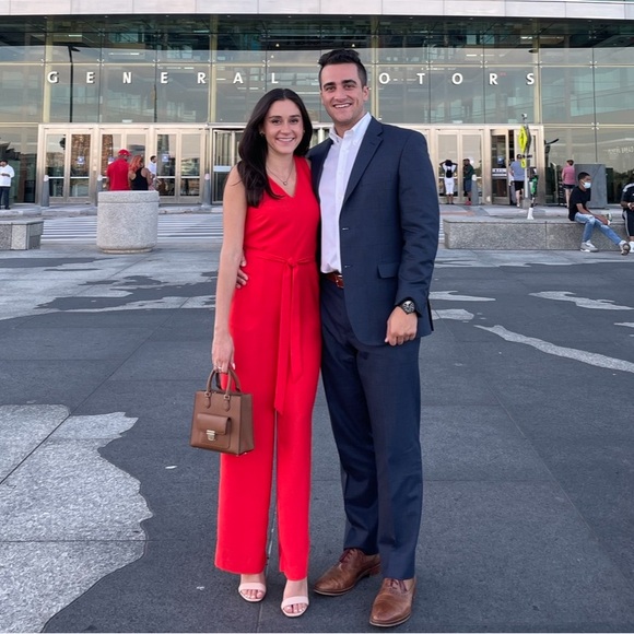 Banana Republic Red Jumpsuit with Tie - Picture 2 of 2